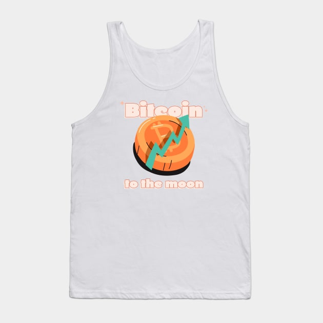 bitcoin to the moon Tank Top by AA